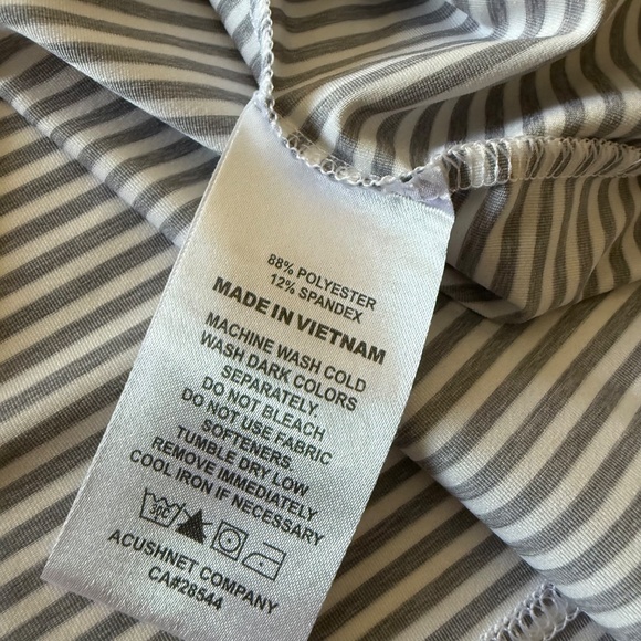 FootJoy FJ x Blackstone GC Gray Striped Performance Golf Polo Mens XL Stretch - Picture 7 of 7